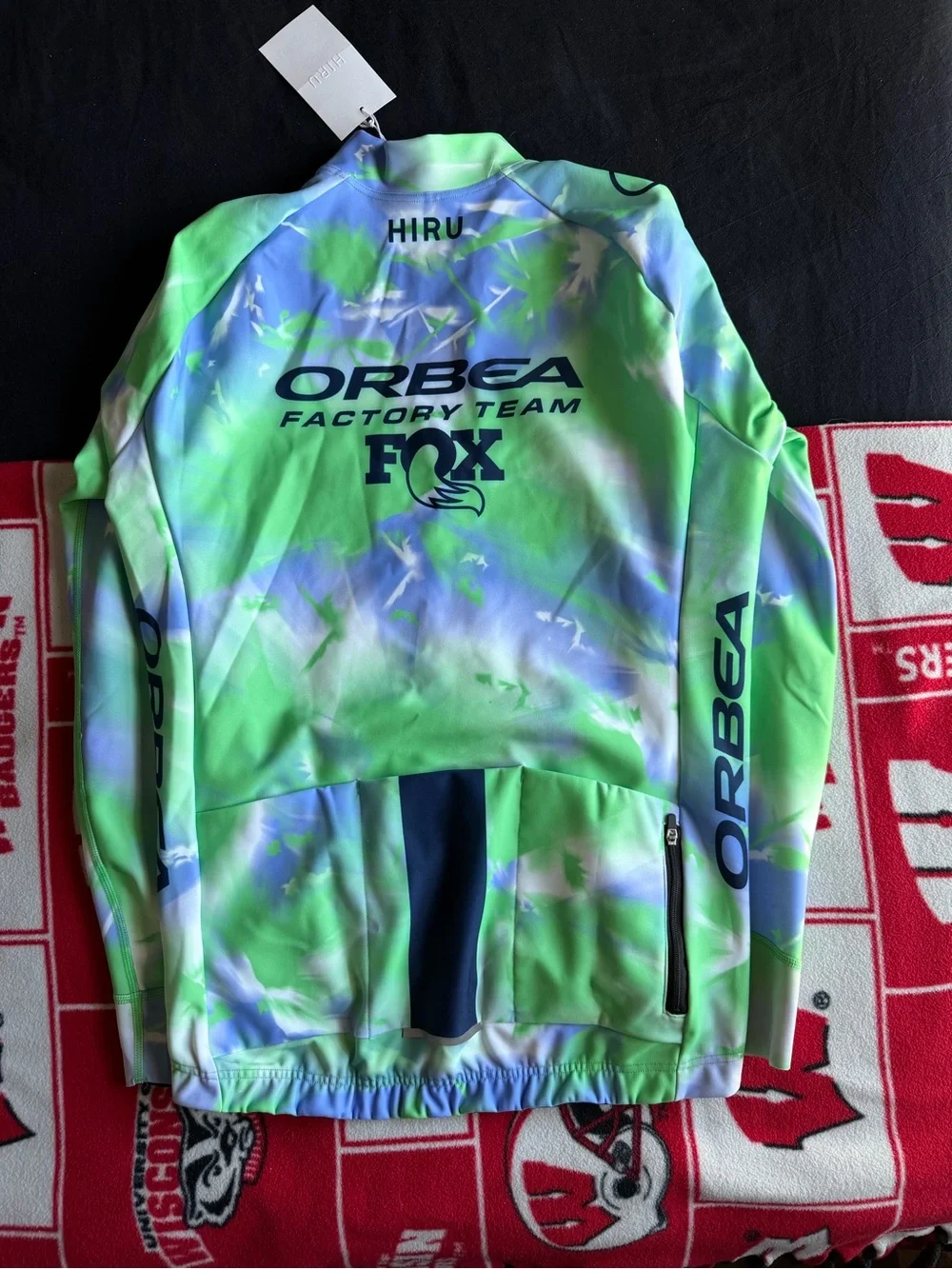 Men's Cycling Jersey - Neon Green/Blue